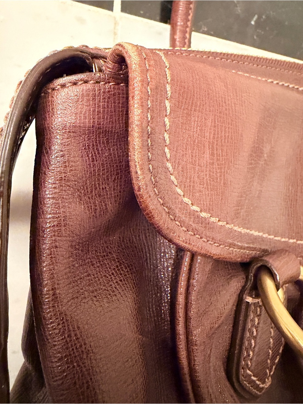 Coach Addison Spectator Brown Leather Tote - Picture 14 of 16